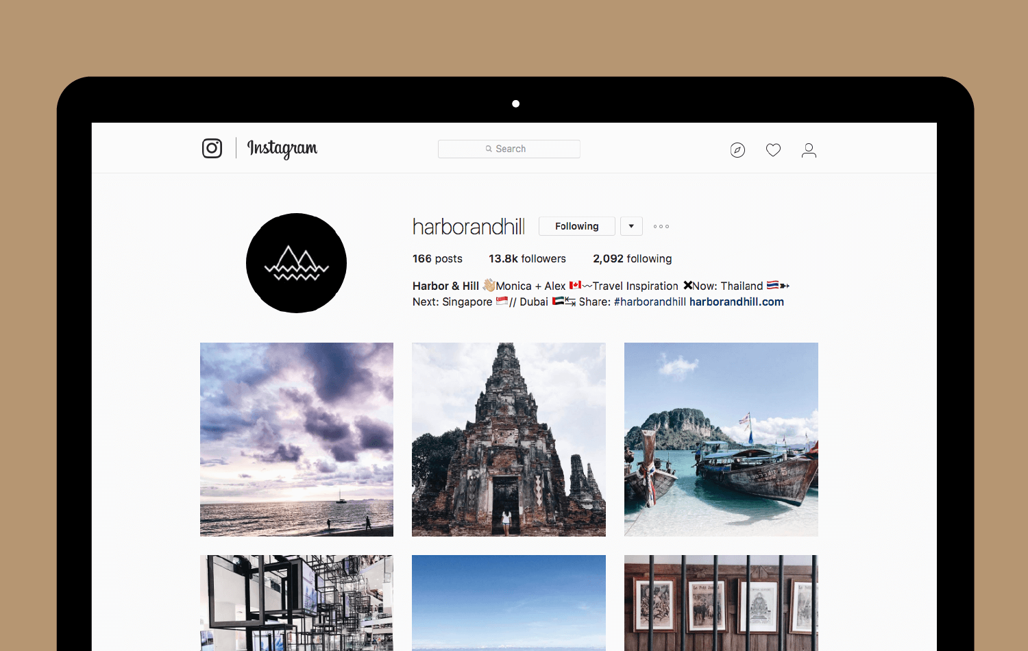Harbor & Hill Instagram account